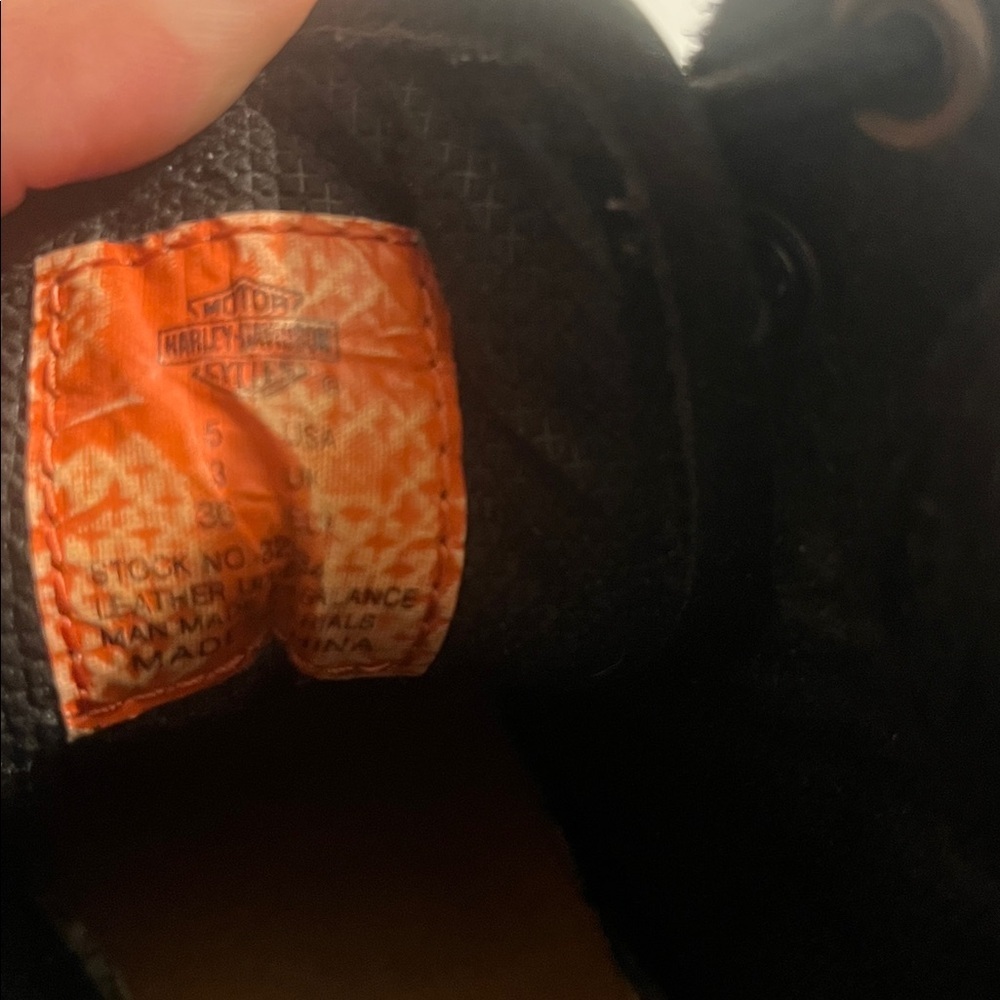 Black Lace-Up HARLEY DAVIDSON COMBAT BOOTS - Picture 7 of 7